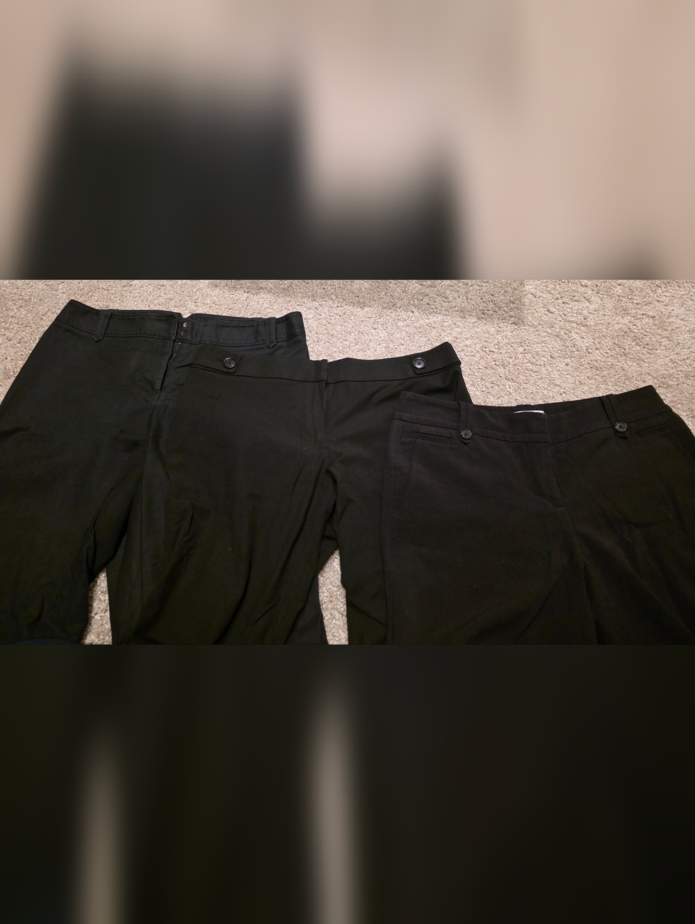 Bundle of 3 Ann Taylor/Ann Taylor Loft Black Dress Pants (4P)